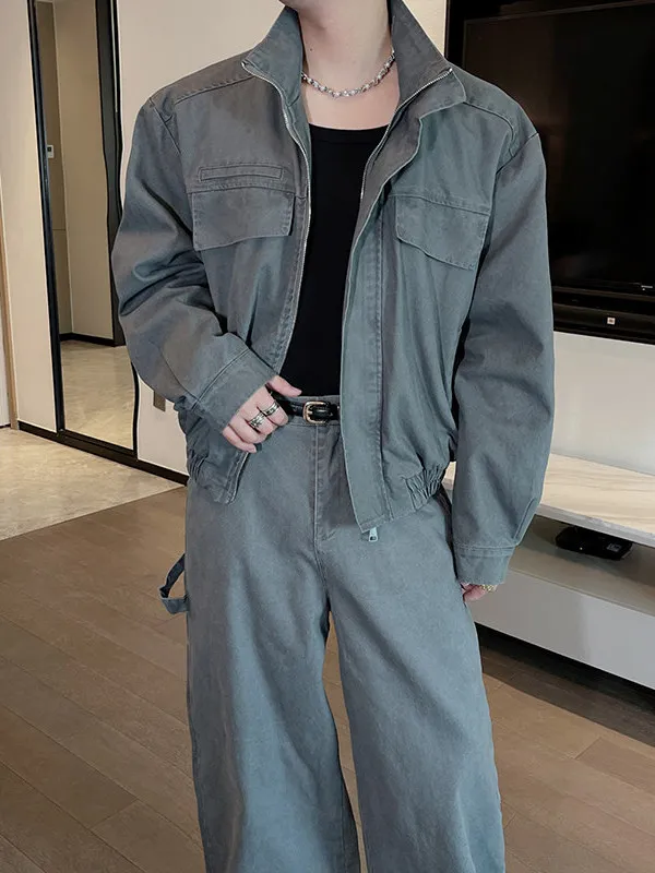 Крутой американский ретро-комплект рабочей одежды: мужской модный костюм из высококачественного хлопка для молодежи, осенний, с длинным рукавом
Крутой американский ретро-комплект рабочей одежды: мужской модный костюм из высококачественного хлопка для молодежи, осенний, с длинным рукавом