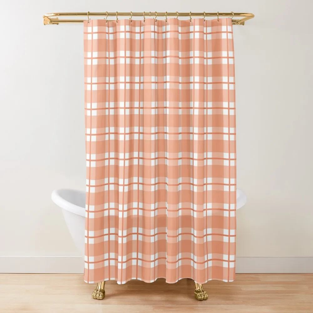 Coral and white plaid - coral check Shower Curtain Bathroom For Shower Washable Waterproof Fabric Shower Curtain
Coral and white plaid - coral check Shower Curtain Bathroom For Shower Washable Waterproof Fabric Shower Curtain