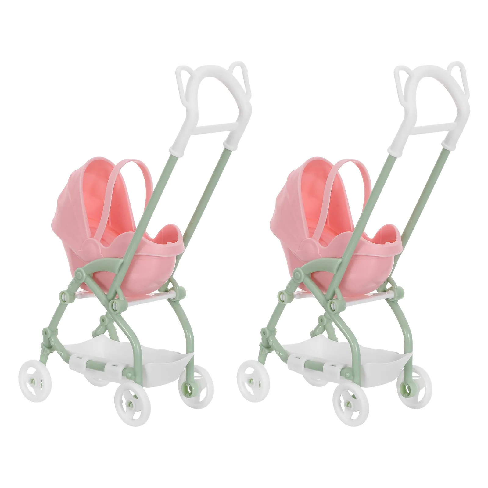 2Pcs Children's Play Stroller Realistic Pretend Baby Pushchair Portable Lightweight Pram Pushchair for Toddlers Role
2Pcs Children's Play Stroller Realistic Pretend Baby Pushchair Portable Lightweight Pram Pushchair for Toddlers Role