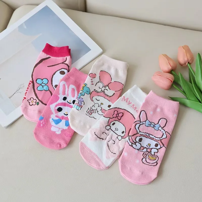 Kawaii Sanrio My melody socks anime socks Harajuku ship socks five pairs of cartoon cute female printed cotton socks
Kawaii Sanrio My melody socks anime socks Harajuku ship socks five pairs of cartoon cute female printed cotton socks