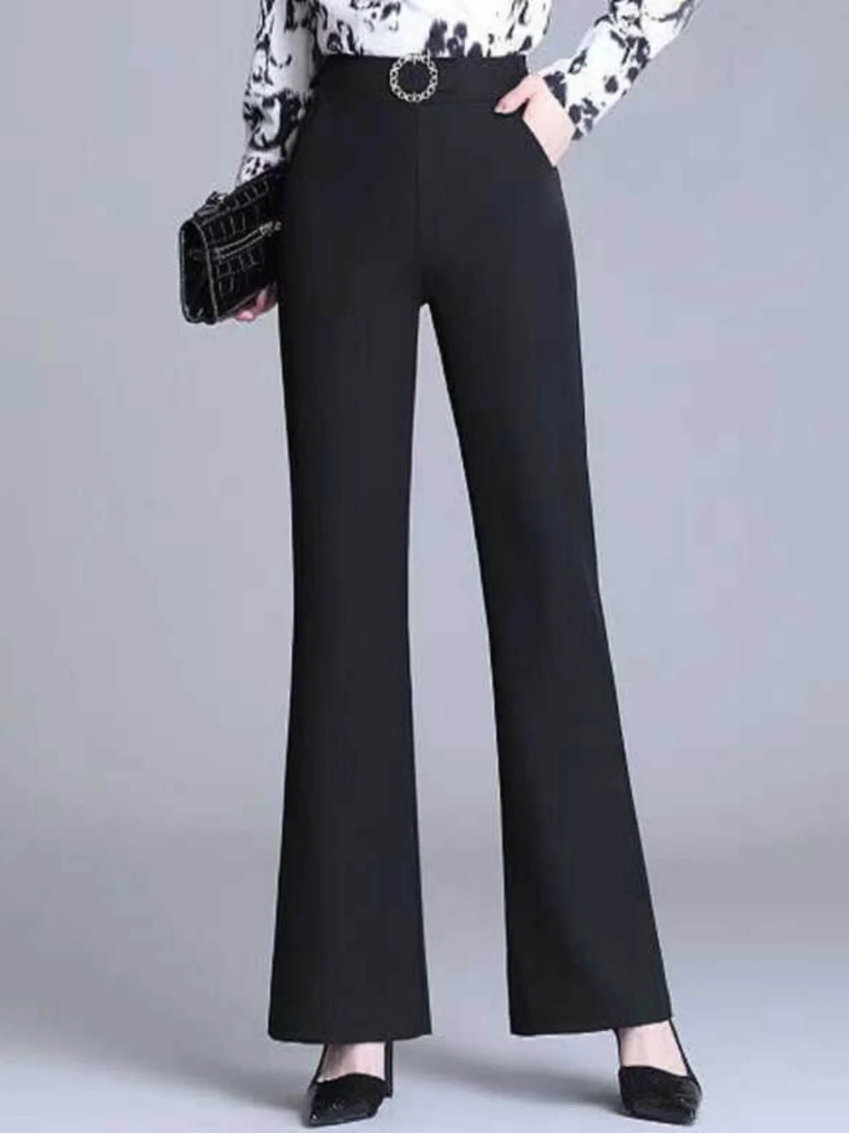 High Waist Straight Leg Bell Bottom Pants Women's Fashionable Versatile Long Trousers Spring Summer New Arrival
High Waist Straight Leg Bell Bottom Pants Women's Fashionable Versatile Long Trousers Spring Summer New Arrival