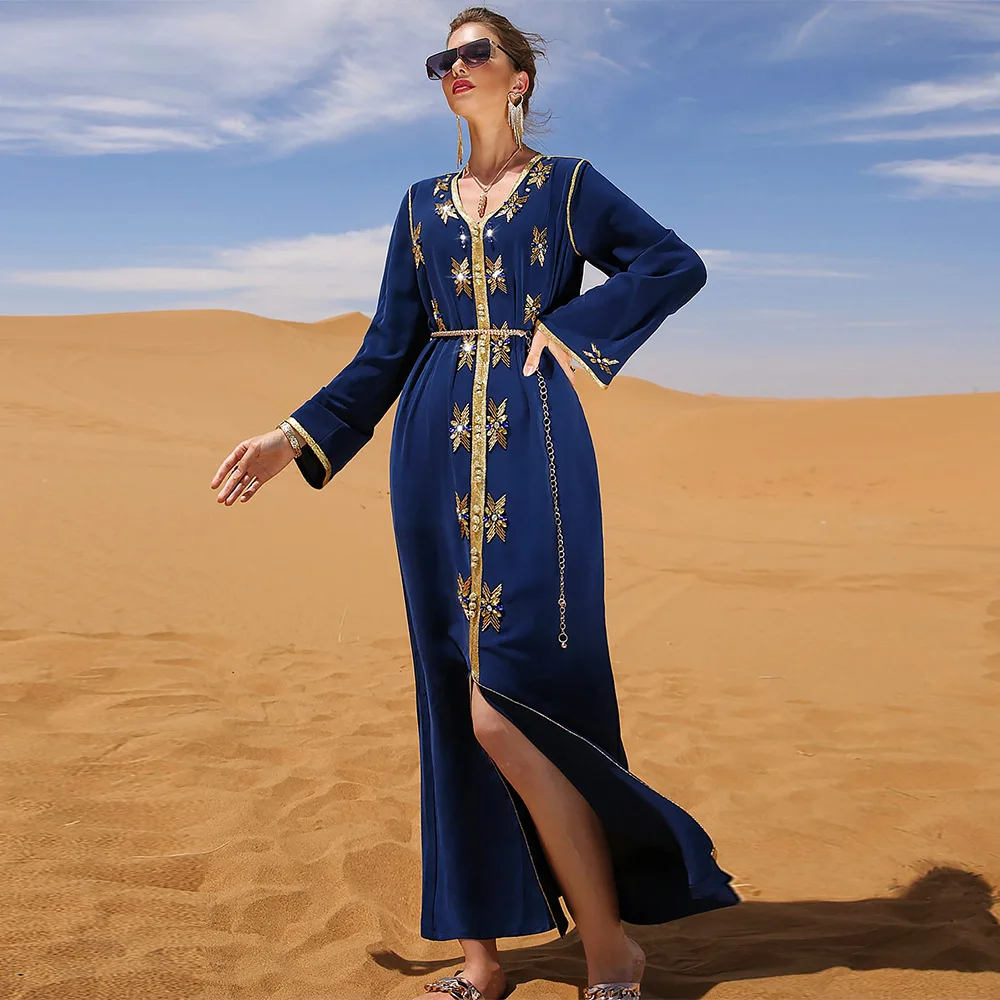 navy blue hand-sewn diamond dress, party, annual meeting, long dress and robe temperament classic luxury simple women's clothing
navy blue hand-sewn diamond dress, party, annual meeting, long dress and robe temperament classic luxury simple women's clothing