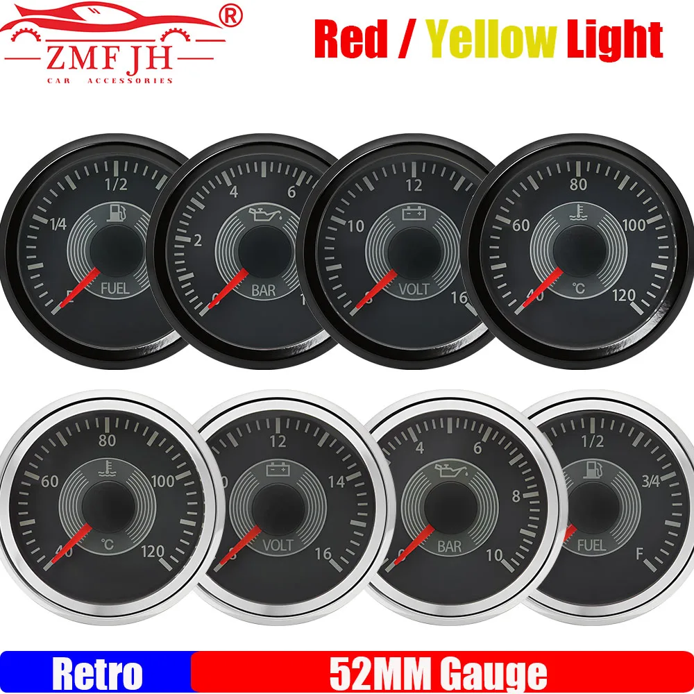 ZMFJH Ретро Винтаж Классика 2 "52 мм Манометр масла 0-10 бар Датчик уровня топлива Измеритель температуры воды Напряжение Красный, Желтый светодиод
ZMFJH Ретро Винтаж Классика 2 "52 мм Манометр масла 0-10 бар Датчик уровня топлива Измеритель температуры воды Напряжение Красный, Желтый светодиод