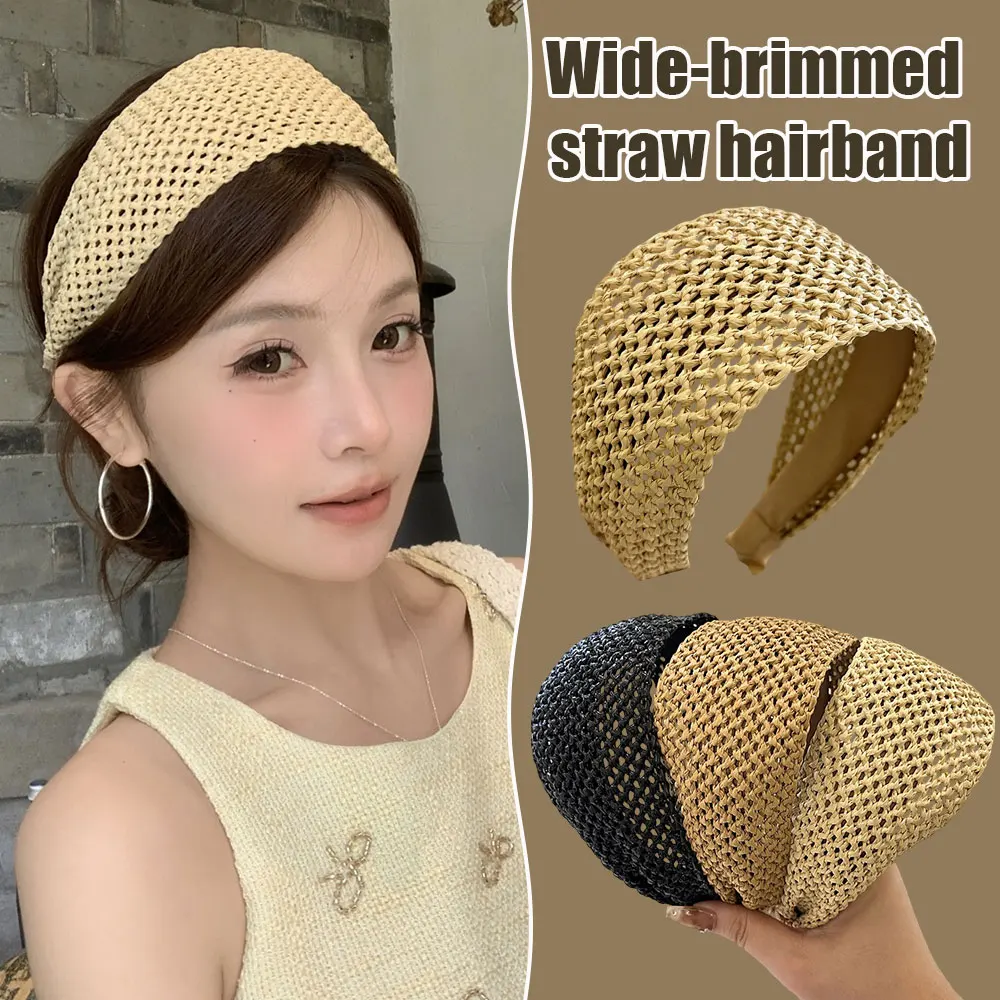 Bohemian Rattan Hand-woven Hairband for Women Super Wide Straw Headband Fashion Women Hair Hoop Headwear Hair Accessories
Bohemian Rattan Hand-woven Hairband for Women Super Wide Straw Headband Fashion Women Hair Hoop Headwear Hair Accessories