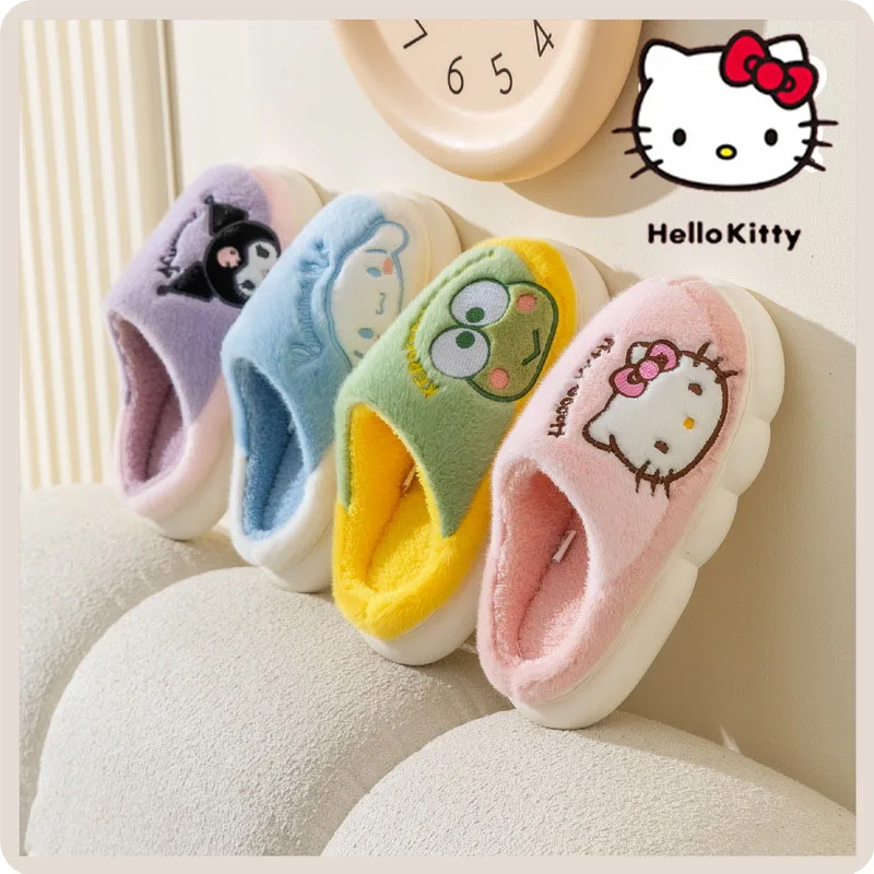 Sanrio Cotton Slippers HelloKitty Kuromi Cinnamoroll Indoor Home Slippers Thick Sole Autumn Winter Keep Warm Cotton Shoes
Sanrio Cotton Slippers HelloKitty Kuromi Cinnamoroll Indoor Home Slippers Thick Sole Autumn Winter Keep Warm Cotton Shoes