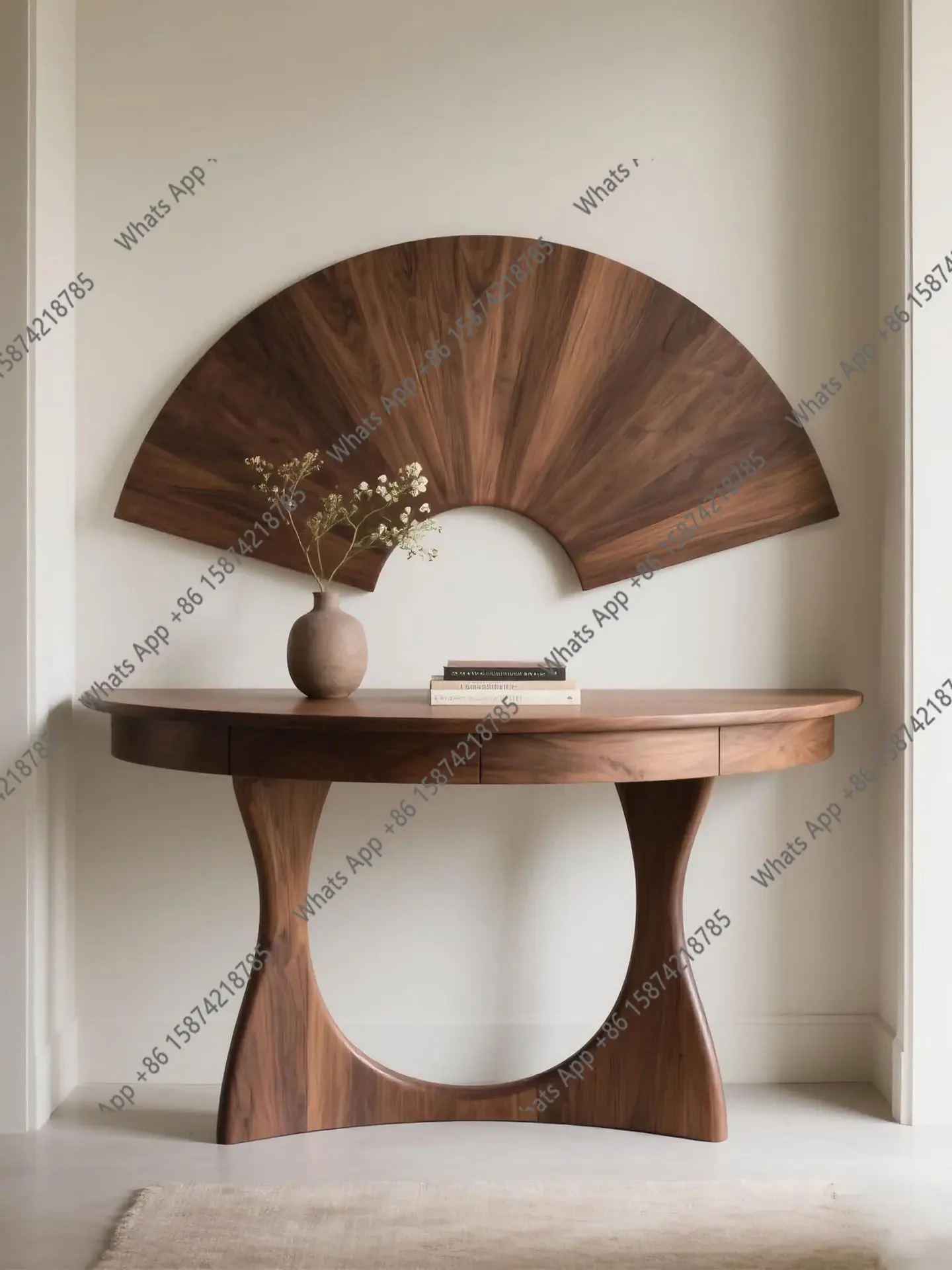 X North American Black Walnut Semicircular Entrance Table Aesthetic Minimalist View Table Living Room Solid Wood Entrance Cabine
X North American Black Walnut Semicircular Entrance Table Aesthetic Minimalist View Table Living Room Solid Wood Entrance Cabine