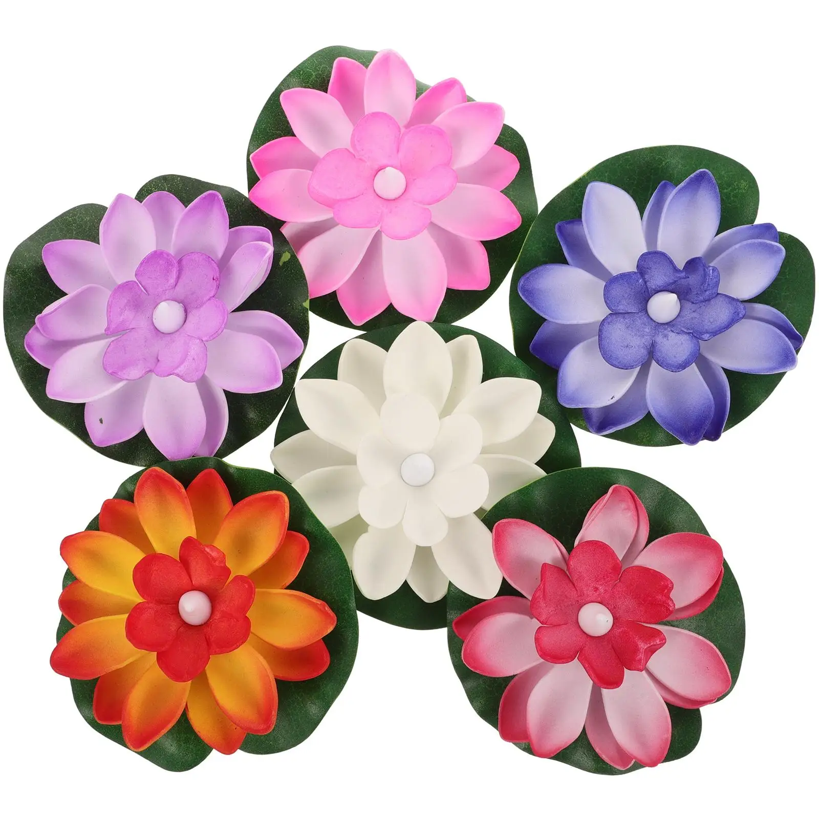 6 Pcs EVA Waterproof LED Colorful Floating Lily Lights for Garden Pool Pond Home Decor Praying Durable
6 Pcs EVA Waterproof LED Colorful Floating Lily Lights for Garden Pool Pond Home Decor Praying Durable