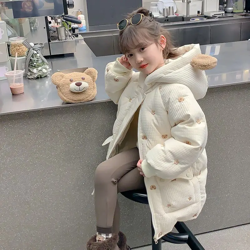Girls Cotton Jacket Children's Winter Clothing 2024 Fashionable Hooded Thickened Kids Outerwear Girl Clothes+Bag CH402
Girls Cotton Jacket Children's Winter Clothing 2024 Fashionable Hooded Thickened Kids Outerwear Girl Clothes+Bag CH402