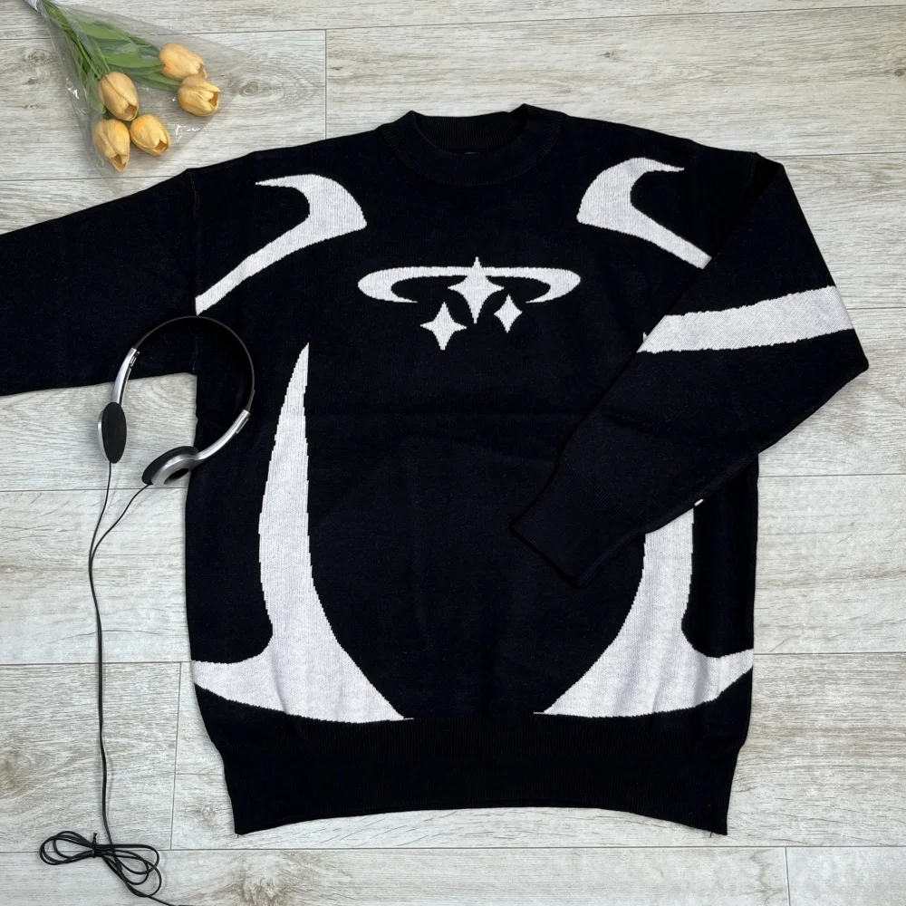 Women's Hip Hop Knitted white Sweater Abstract Art Men's Sweater y2k Harajuku Fashion Loose Tops Casual Streetwear Pullover Emo
Women's Hip Hop Knitted white Sweater Abstract Art Men's Sweater y2k Harajuku Fashion Loose Tops Casual Streetwear Pullover Emo