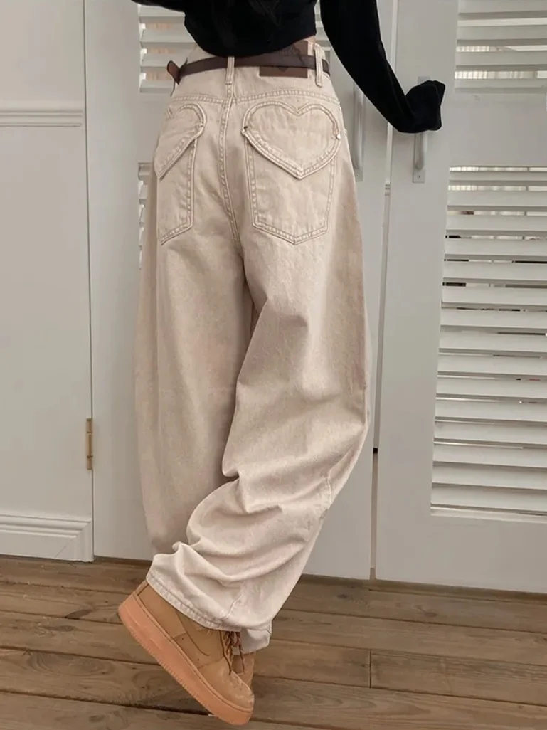 High Waist Wide Leg Denim Jeans Women's ket Heart Splicing Waed Slimming Long Pants Summer 2025 Straight Cut All Seasons
High Waist Wide Leg Denim Jeans Women's ket Heart Splicing Waed Slimming Long Pants Summer 2025 Straight Cut All Seasons