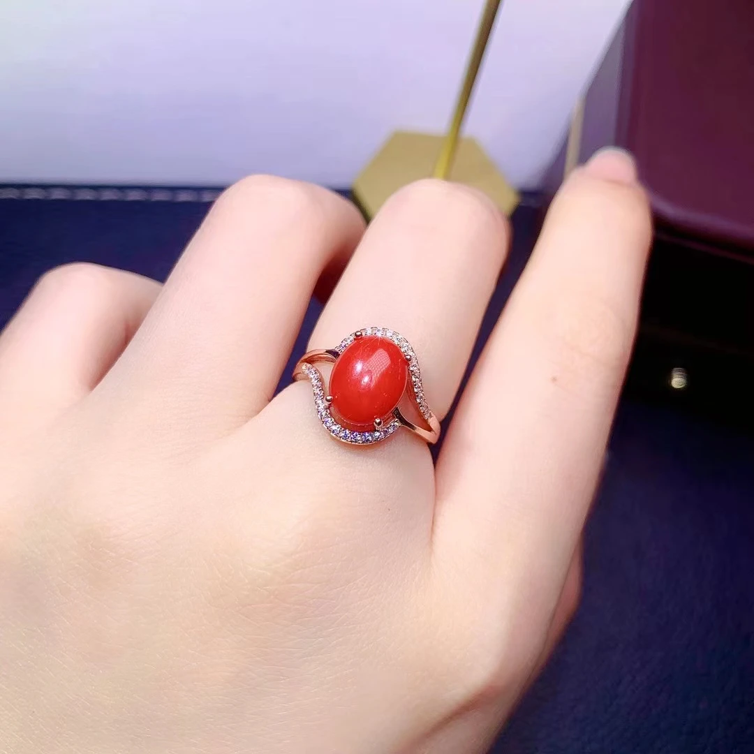 Chrame Silver Red Coral Ring for Party 8mm*10mm Natural Precious Coral Silver Ring Solid 925 Silver Red Coral Jewelry
Chrame Silver Red Coral Ring for Party 8mm*10mm Natural Precious Coral Silver Ring Solid 925 Silver Red Coral Jewelry