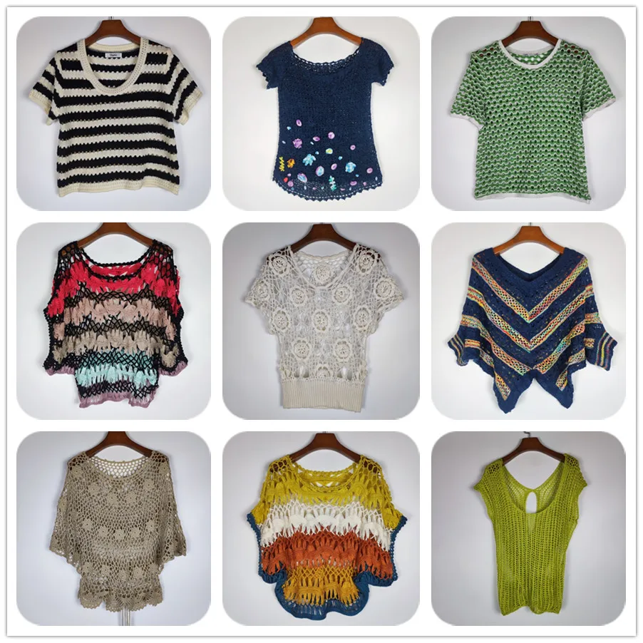 Hand Knitted Vintage ort Sve Sweater Hollow out Summer Sle n Tassel Overhead Women's Faion Casual round Ne
Hand Knitted Vintage ort Sve Sweater Hollow out Summer Sle n Tassel Overhead Women's Faion Casual round Ne