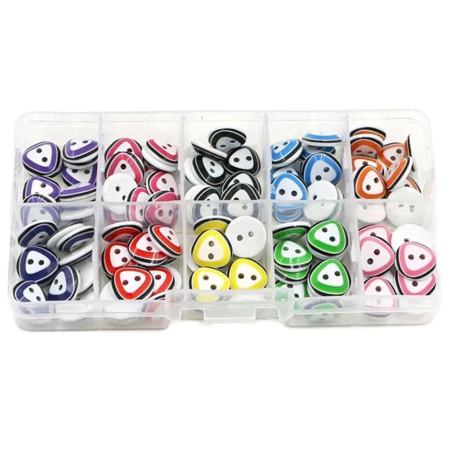 100 Pcs Multicolor 12.5mm Sewing Resin Buttons DIY Art Craft 2 Holes Buttons Triangle
100 Pcs Multicolor 12.5mm Sewing Resin Buttons DIY Art Craft 2 Holes Buttons Triangle