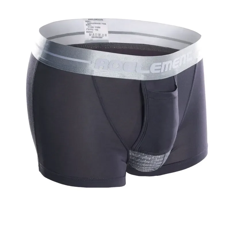 Mens Bullet Separation Underwear Ice Silk Scrotum Support Pouch Boxer Briefs Summer Ventilated Dry Healthy Cooling Anti Chafing
Mens Bullet Separation Underwear Ice Silk Scrotum Support Pouch Boxer Briefs Summer Ventilated Dry Healthy Cooling Anti Chafing