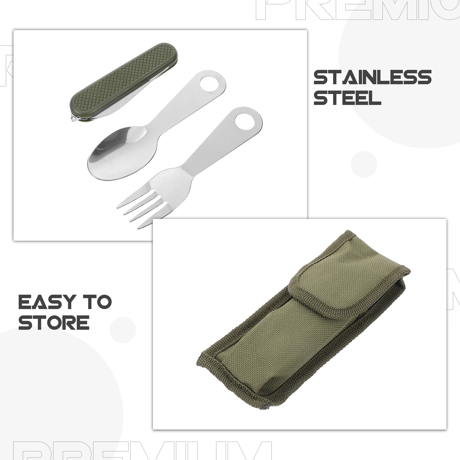 Multifunctional Knife Fork Spoon Cutting Kit Set Stainless Steel Travel Cutlery Camping Outdoor Dining Tableware Set Tableware
Multifunctional Knife Fork Spoon Cutting Kit Set Stainless Steel Travel Cutlery Camping Outdoor Dining Tableware Set Tableware