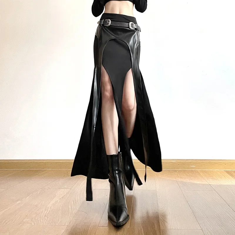 Гранж-панк Необычные вечерние длинные юбки Cyber Gothic Y2k Искусственная лоскутная юбка-миди из искусственной кожи Женская техническая одежда Сексуальная разделенная нижняя часть
Гранж-панк Необычные вечерние длинные юбки Cyber Gothic Y2k Искусственная лоскутная юбка-миди из искусственной кожи Женская техническая одежда Сексуальная разделенная нижняя часть