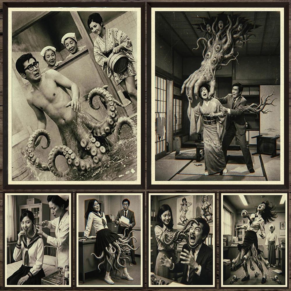 Eyeball Snail & Tentacle Monster Girl Spooky Manga Wall Art Canvas Print Decor,Creepy Body Horror Art Poster Print,Home Decor
Eyeball Snail & Tentacle Monster Girl Spooky Manga Wall Art Canvas Print Decor,Creepy Body Horror Art Poster Print,Home Decor