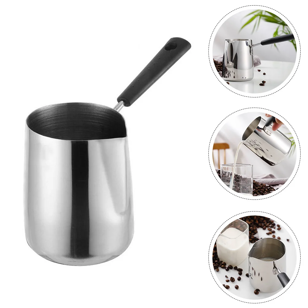 1pc Stainless Steel Milk Cup Long Handle For Frothing Latte Cappuccino Heating Milk Pot Coffee Garland Cup Kitchen Barware
1pc Stainless Steel Milk Cup Long Handle For Frothing Latte Cappuccino Heating Milk Pot Coffee Garland Cup Kitchen Barware