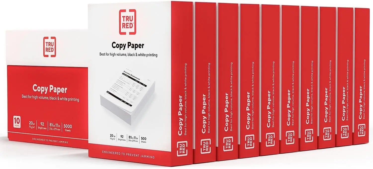 8.5x11 Letter Copy Paper, 20lb, 92 Bright, 5000 Sheets, White Multipurpose Paper for Office School Home
8.5x11 Letter Copy Paper, 20lb, 92 Bright, 5000 Sheets, White Multipurpose Paper for Office School Home