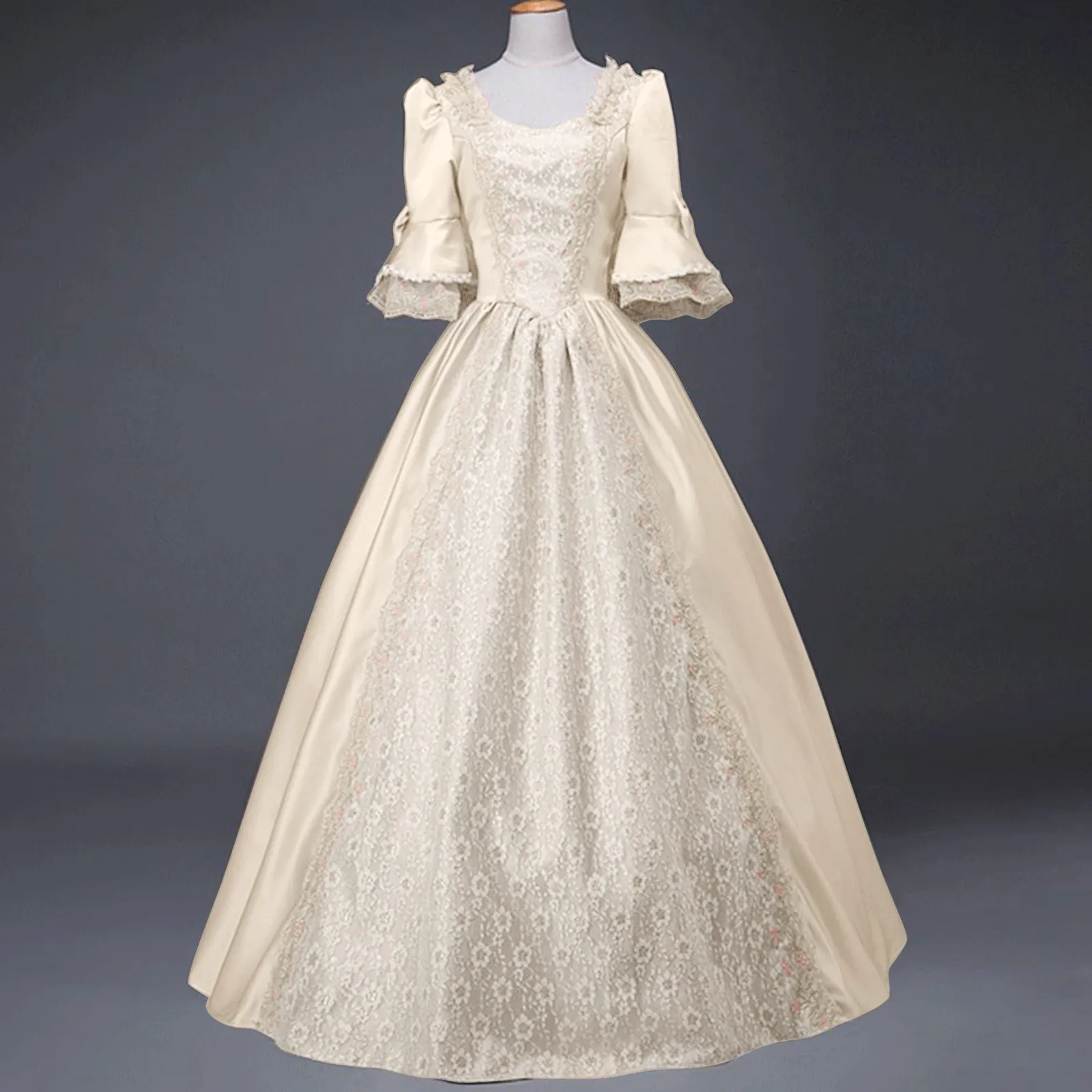 Women Medieval Cosplay Costumes Formal Lace Ball Party Maxi Long Dresses Elegant Palace Female Halloween Cosplay Dresses
Women Medieval Cosplay Costumes Formal Lace Ball Party Maxi Long Dresses Elegant Palace Female Halloween Cosplay Dresses