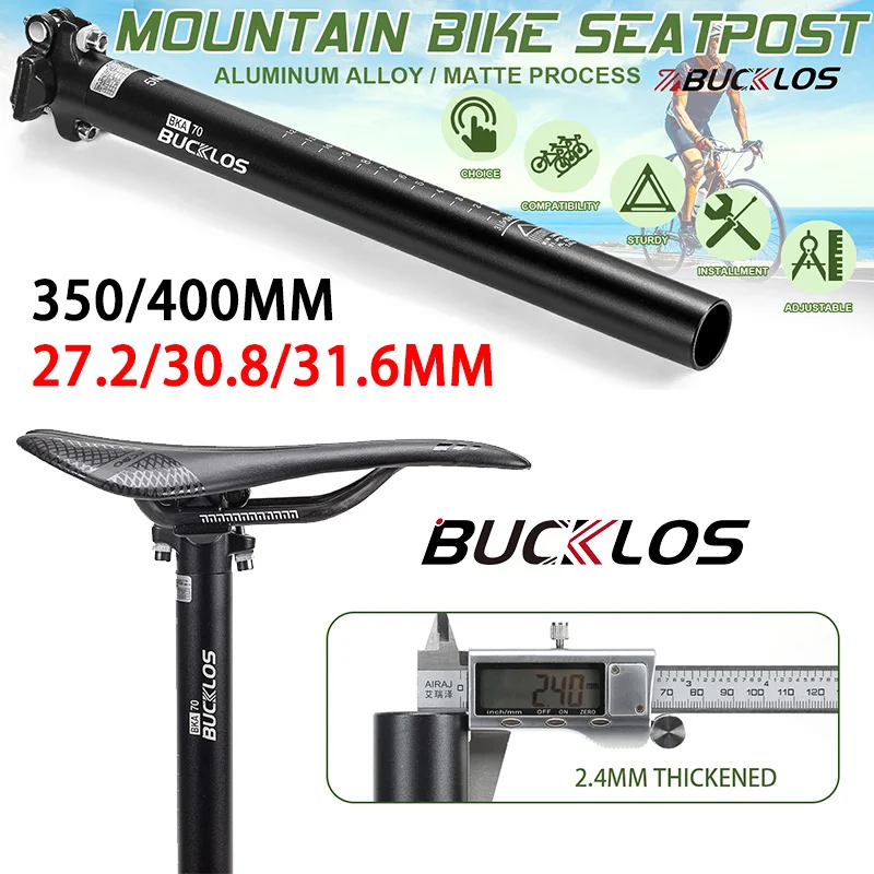 BUCKLOS 350/400mm Length MTB Bicycle Seatpost 27.2 30.8 31.6 MM Road Bike Seat Saddle Tube E-Bike Seat Post Cycling Accessories
BUCKLOS 350/400mm Length MTB Bicycle Seatpost 27.2 30.8 31.6 MM Road Bike Seat Saddle Tube E-Bike Seat Post Cycling Accessories