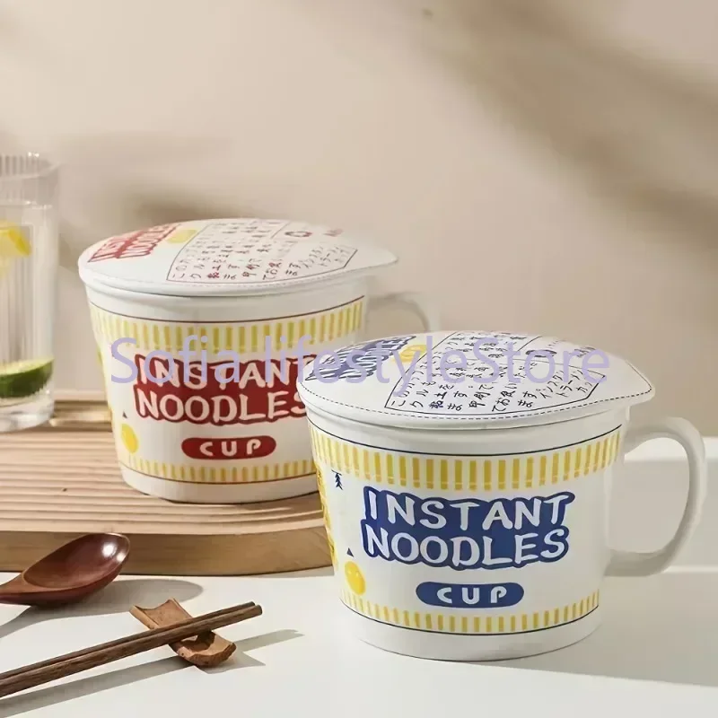 Japanese Ceramic Instant Noodle Bowl, Microwave Oven Suitable Bowl, Dormitory Covered Large Soup Bowl, Large Cup Tableware Bowl
Japanese Ceramic Instant Noodle Bowl, Microwave Oven Suitable Bowl, Dormitory Covered Large Soup Bowl, Large Cup Tableware Bowl