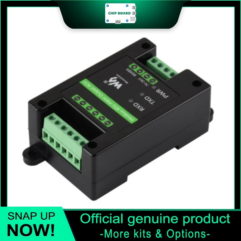 Waveshare Industrial 4Ch PWM Output Board RS485 Modbus RTU Isolated Control Module Adjustable Frequency Duty
Waveshare Industrial 4Ch PWM Output Board RS485 Modbus RTU Isolated Control Module Adjustable Frequency Duty