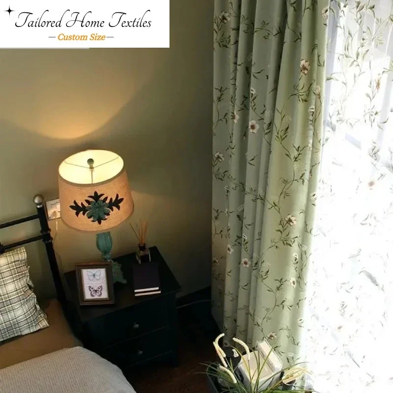 American Cotton Linen Custom Size Retro Print Green Curtains for Living Room Bedroom Dining Semi-shade Romantic Decor Tulle
American Cotton Linen Custom Size Retro Print Green Curtains for Living Room Bedroom Dining Semi-shade Romantic Decor Tulle