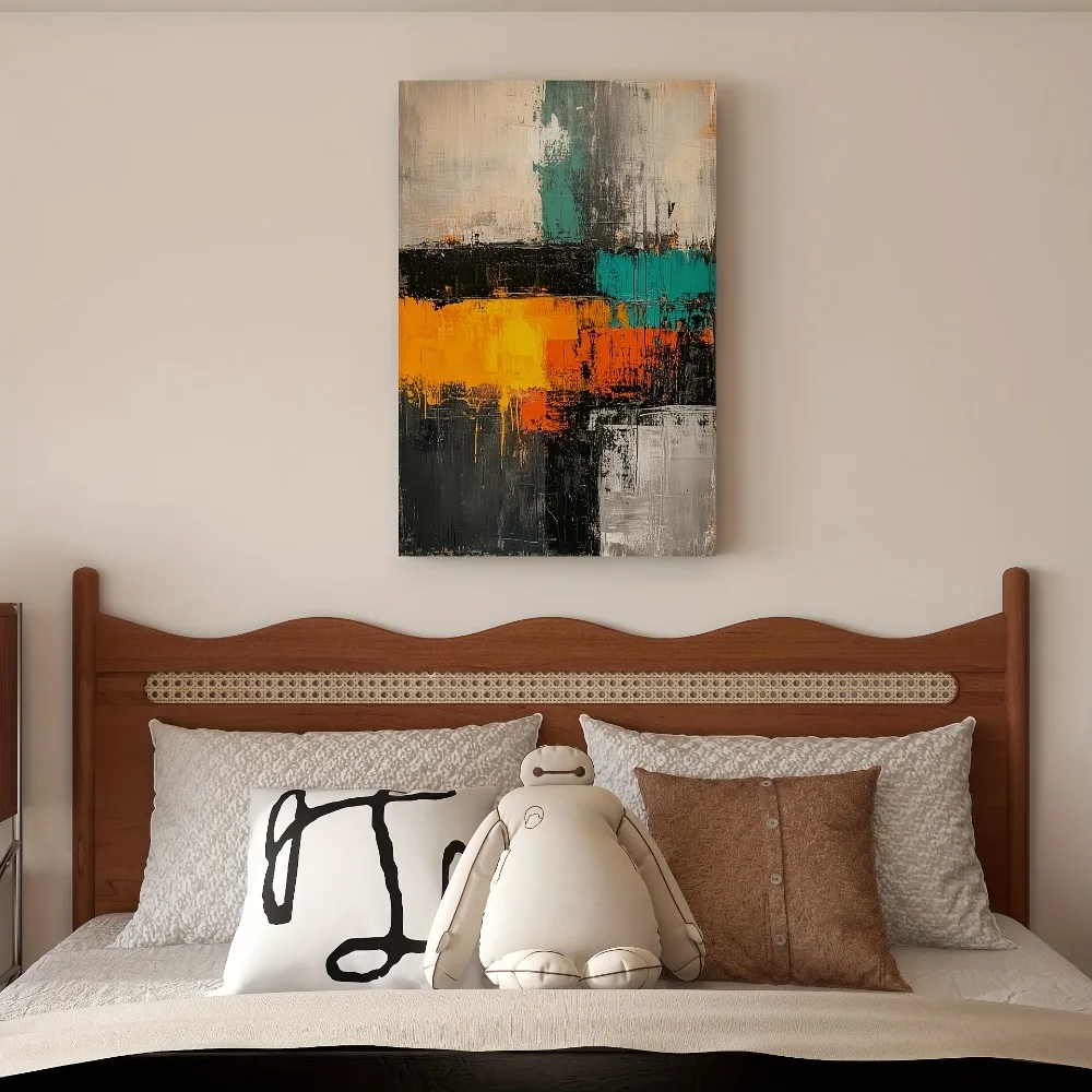 Interior decorative art, mural wall decoration home decor - abstract paintings with black, gray and turquoise colors
Interior decorative art, mural wall decoration home decor - abstract paintings with black, gray and turquoise colors