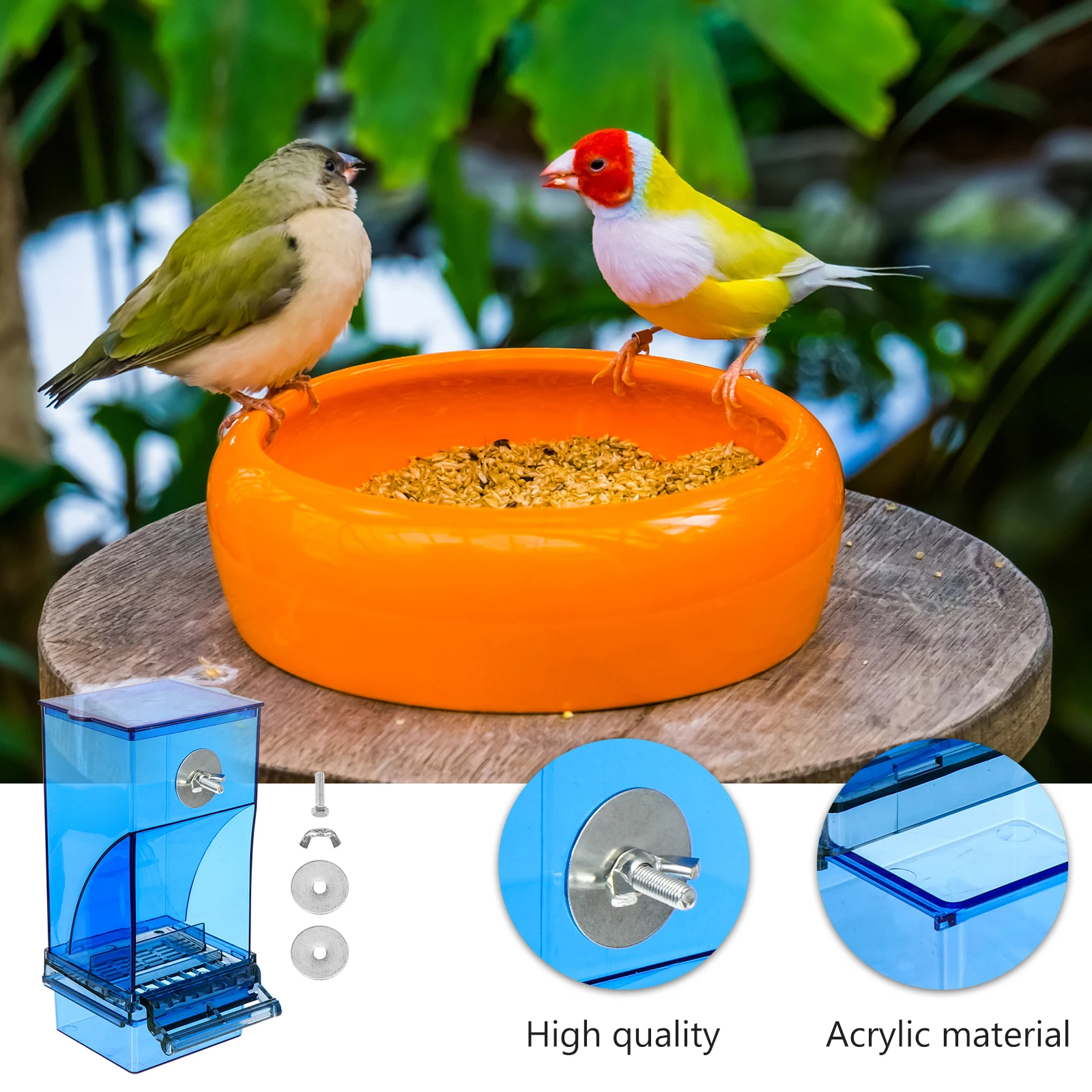 Automatic Feeder Parrot Food Box Pet Bird Small Feeding Tool Acrylic Supply Durable
Automatic Feeder Parrot Food Box Pet Bird Small Feeding Tool Acrylic Supply Durable