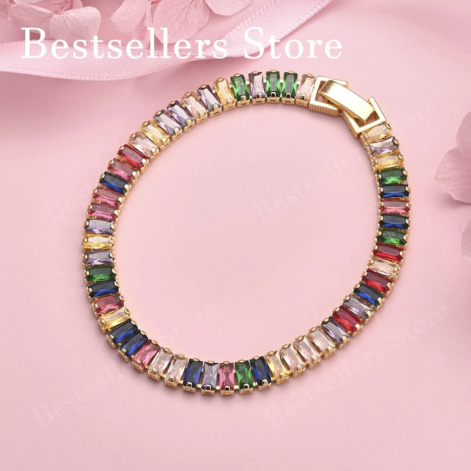 Charm 925 sterling silver 8-inch exquisite colored zircon bracelet, women's fashion party accessories, wedding gifts
Charm 925 sterling silver 8-inch exquisite colored zircon bracelet, women's fashion party accessories, wedding gifts