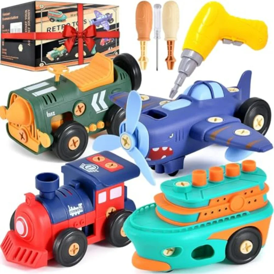 STEM Take Apart Toys for Boys Age 3-5 Electric Building Toys Car with Motor and Drill Educational Construction Set for Preschoo
STEM Take Apart Toys for Boys Age 3-5 Electric Building Toys Car with Motor and Drill Educational Construction Set for Preschoo