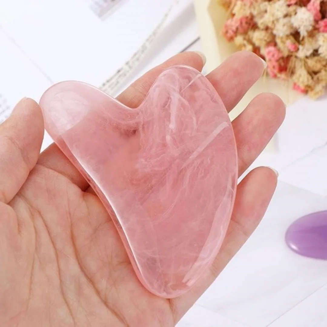 Natural Crystal Gua Sha Facial Tool, Rose Quartz & Jade Stone Massage Board for Home Spa Relaxation & Daily Beauty Care Scraping Tool for Face, Neck, Body
Natural Crystal Gua Sha Facial Tool, Rose Quartz & Jade Stone Massage Board for Home Spa Relaxation & Daily Beauty Care Scraping Tool for Face, Neck, Body