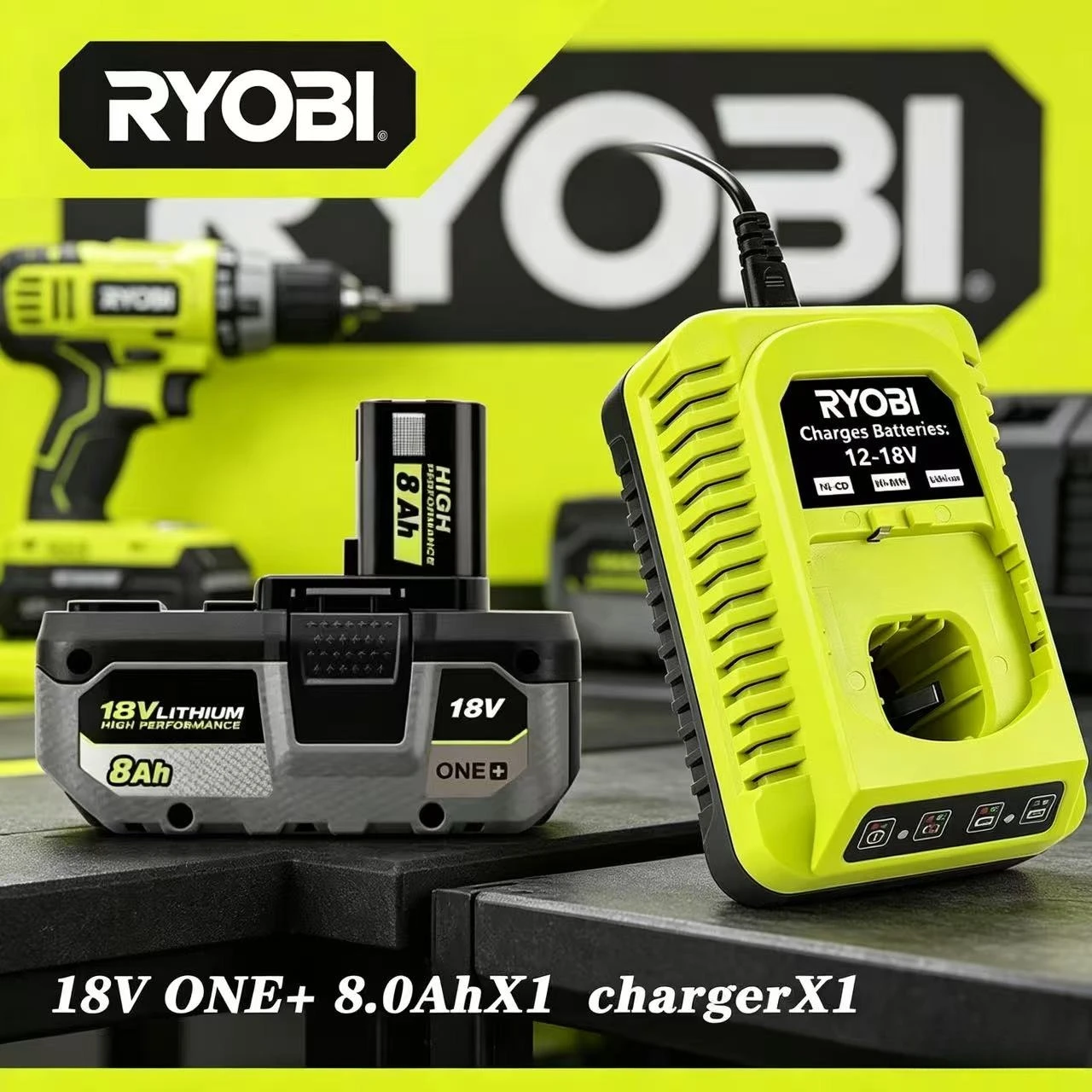 For RYOBI 18V ONE+ 8.0Ah Li-ion Battery Replacement Compatible with P102 P103 P109 P122 Cordless Drill Tools
For RYOBI 18V ONE+ 8.0Ah Li-ion Battery Replacement Compatible with P102 P103 P109 P122 Cordless Drill Tools