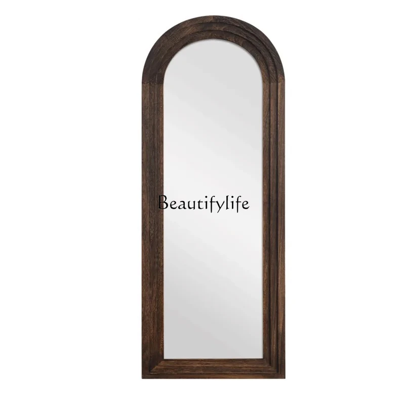 American retro arched wall-mounted full-length mirror French medieval floor-to-ceiling dressing mirror
American retro arched wall-mounted full-length mirror French medieval floor-to-ceiling dressing mirror
