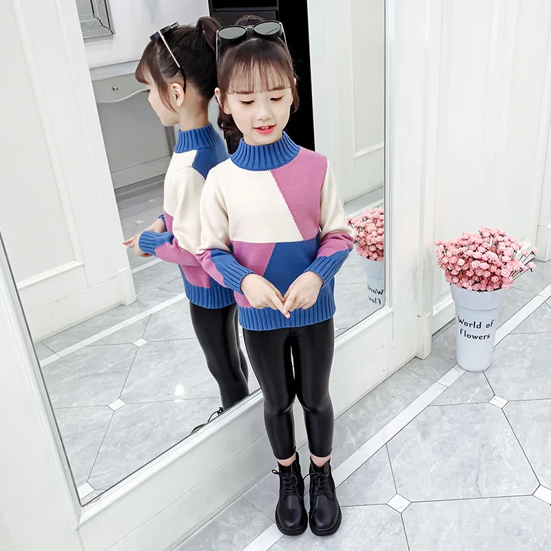 Fashion Winter 2025 Girls Chunky Knit Sweater Clothes Kids Pullover Ribbed Trim Warm Jumper For Toddlers Big Girl patchwork Tops
Fashion Winter 2025 Girls Chunky Knit Sweater Clothes Kids Pullover Ribbed Trim Warm Jumper For Toddlers Big Girl patchwork Tops
