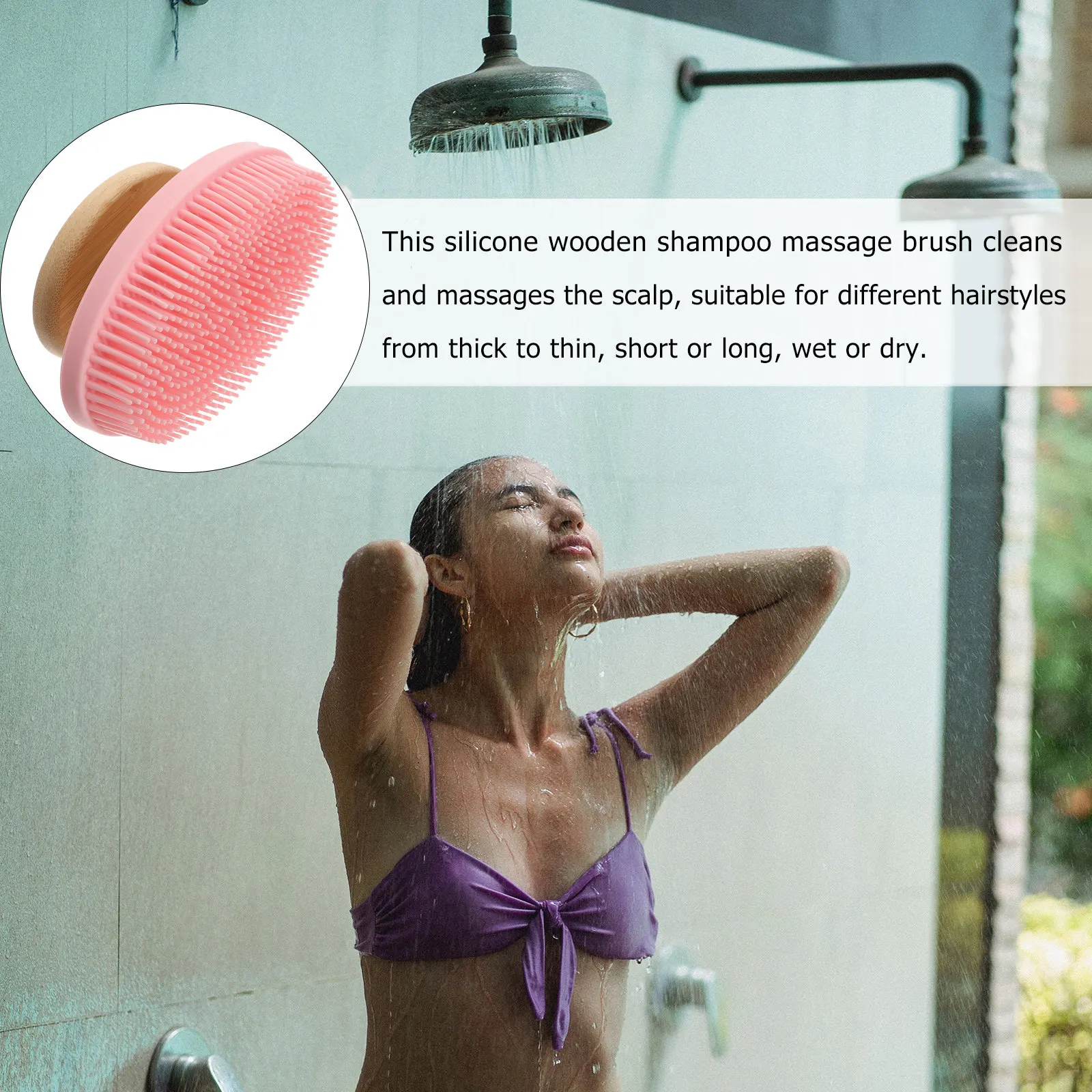 Portable Bathing Brush Soft Silicone Body Cleaning Scrubber with Ergonomic Handle Deep Pore Cleansing Massage Bath Tool for All
Portable Bathing Brush Soft Silicone Body Cleaning Scrubber with Ergonomic Handle Deep Pore Cleansing Massage Bath Tool for All