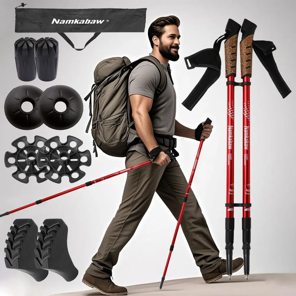 Aluminum Adjustable Telescoping Trekking Poles Set, Lightweight Hiking Sticks Essential Outdoor Climbing Gear
Aluminum Adjustable Telescoping Trekking Poles Set, Lightweight Hiking Sticks Essential Outdoor Climbing Gear