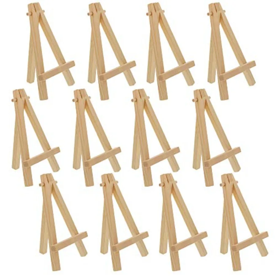 5" Mini Easel 12 Pack - Natural Wooden A-Frame Tabletop Display Stand, Mini Easel Stand - Small Easels for Display, Small Canva
5" Mini Easel 12 Pack - Natural Wooden A-Frame Tabletop Display Stand, Mini Easel Stand - Small Easels for Display, Small Canva