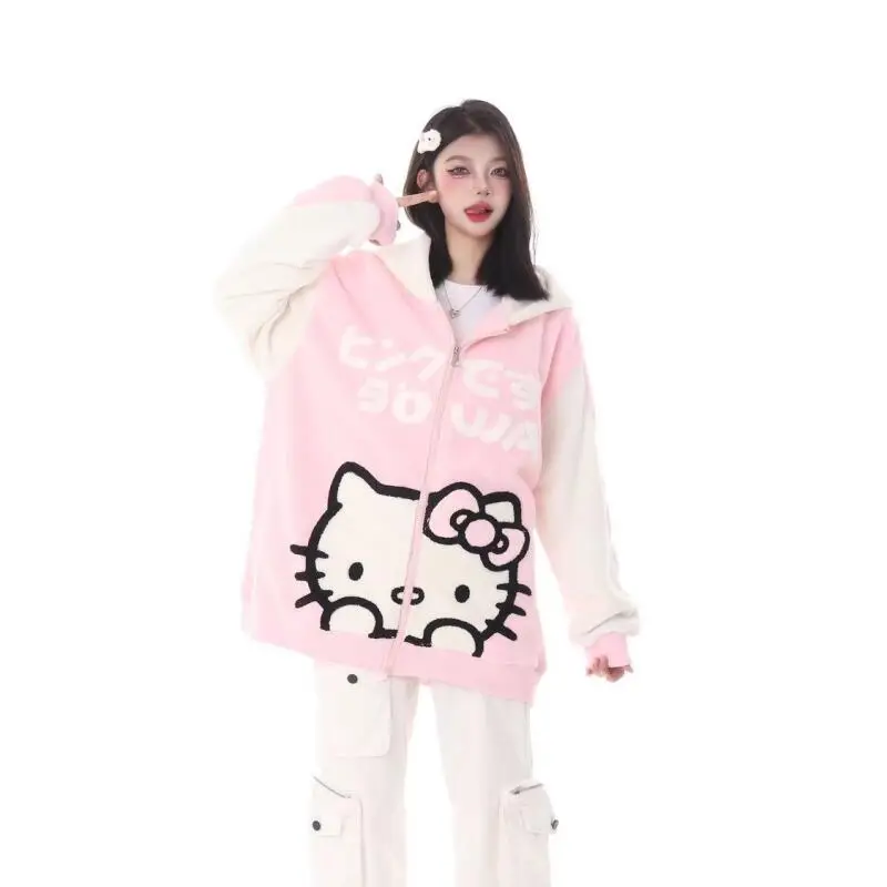 Sanrio Hello Kitty толстовка с принтом аниме мультфильм толстовка с капюшоном Kawaii милый милый топ повседневный модный кардиган одежда женский подарок
Sanrio Hello Kitty толстовка с принтом аниме мультфильм толстовка с капюшоном Kawaii милый милый топ повседневный модный кардиган одежда женский подарок