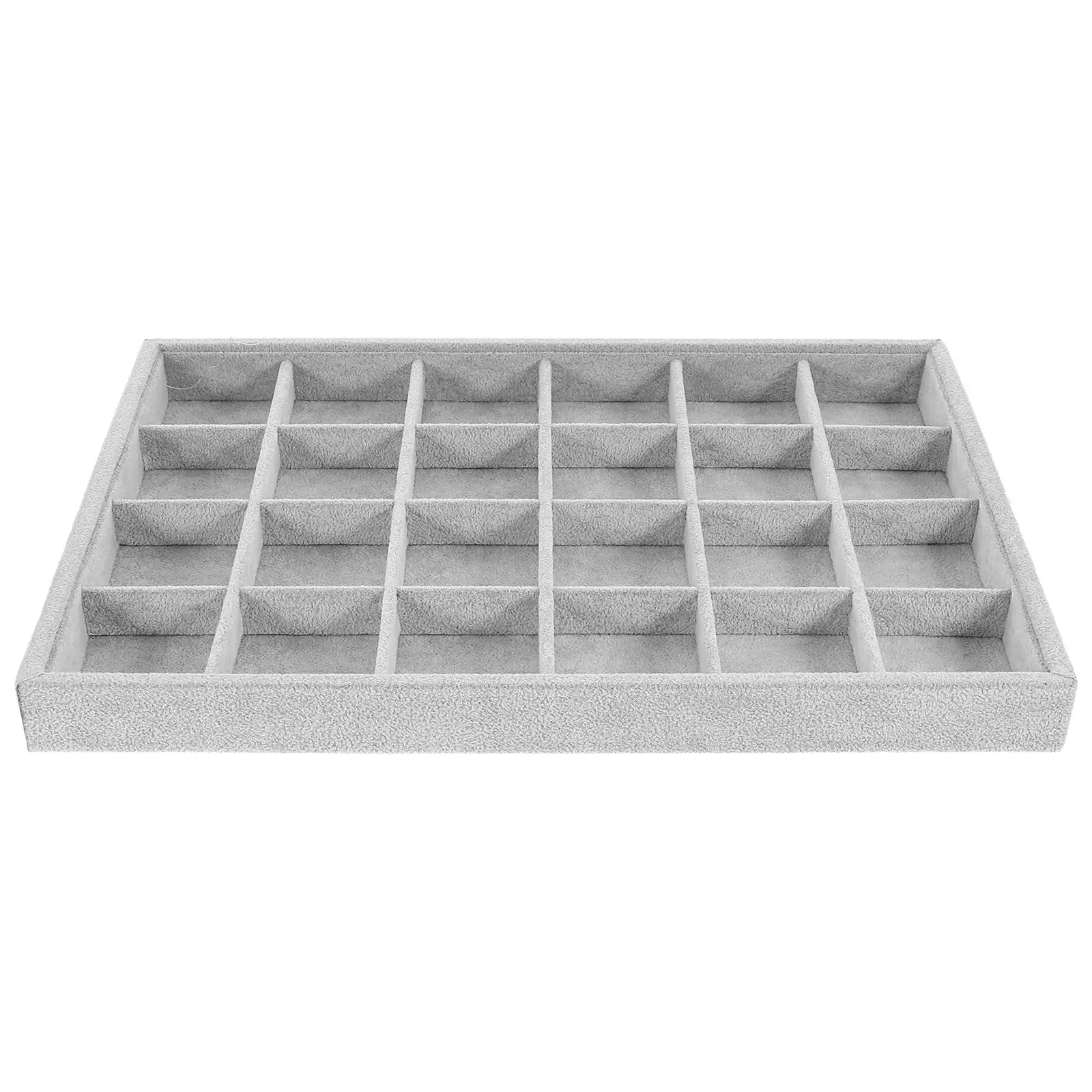Frost Velvet Jewelry Tray with Compartments for Ring Storage Display Organizer Travel Use Gray Color 100 Slots
Frost Velvet Jewelry Tray with Compartments for Ring Storage Display Organizer Travel Use Gray Color 100 Slots