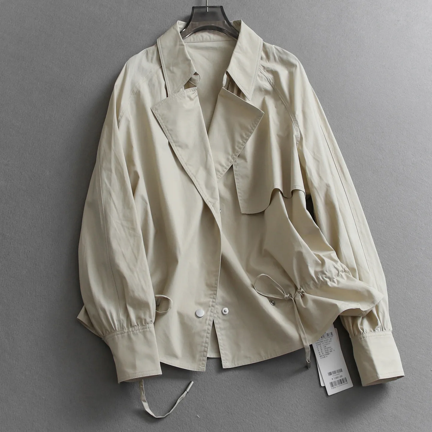 SuperAen Solid-color Turn-down Collar Waist Drawstring Long-sleeved Casual Office Lady Short Women Coat Spring New Khaki Coats
SuperAen Solid-color Turn-down Collar Waist Drawstring Long-sleeved Casual Office Lady Short Women Coat Spring New Khaki Coats