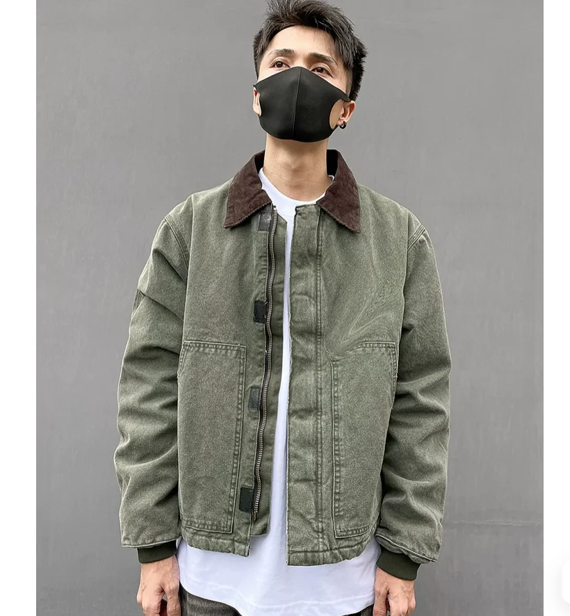 Autumn and winter American washed short loose jacket men's workwear trendy brand cotton jacket
Autumn and winter American washed short loose jacket men's workwear trendy brand cotton jacket