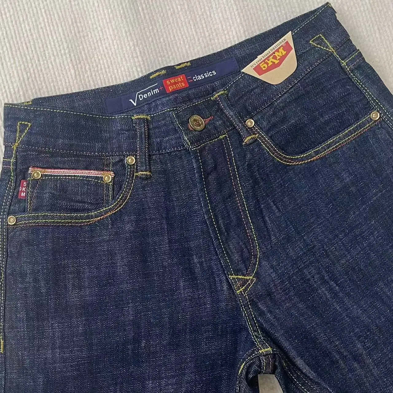 Classic Spring/Summer Lightweight 11oz Red Selvedge Denim 'Magnolia' Jeans Trendy Versatile 100% Cotton Straight Pants 5KM
Classic Spring/Summer Lightweight 11oz Red Selvedge Denim 'Magnolia' Jeans Trendy Versatile 100% Cotton Straight Pants 5KM