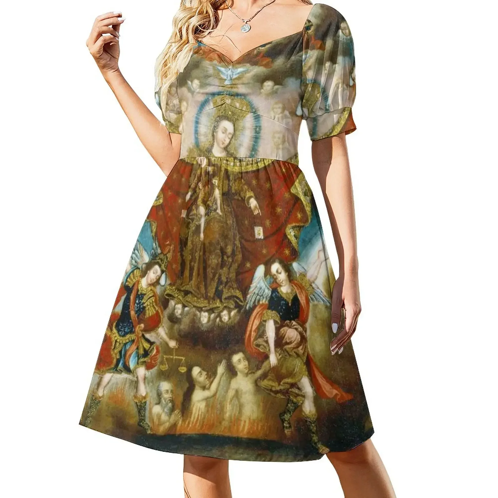 Our Lady of Mt Carmel Virgin Mary St Michael & St Gabriel Scapular Short-Sleeved Dress luxury dresses birthday dress for women
Our Lady of Mt Carmel Virgin Mary St Michael & St Gabriel Scapular Short-Sleeved Dress luxury dresses birthday dress for women