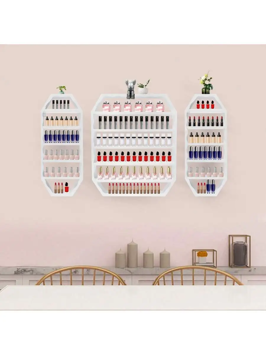 Three Piece Wall Mounted Nail Polish Storage Rack Metal Display Organizer White
Three Piece Wall Mounted Nail Polish Storage Rack Metal Display Organizer White