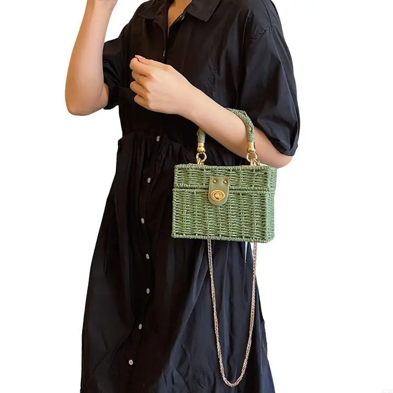 X7XC Elegant Straw Bag Shoulder Handbag Party Square Crossbody Purse for Casual Use
X7XC Elegant Straw Bag Shoulder Handbag Party Square Crossbody Purse for Casual Use