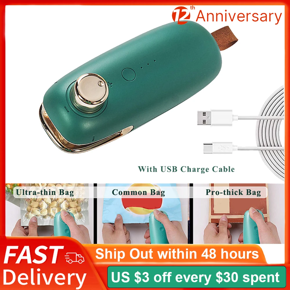 Portable USB Bag Sealer Mini Vacuum Sealing Machine Handheld Heat Sealer Kitchen Packing Machine for Chip Bags Food Storage Bags
Portable USB Bag Sealer Mini Vacuum Sealing Machine Handheld Heat Sealer Kitchen Packing Machine for Chip Bags Food Storage Bags