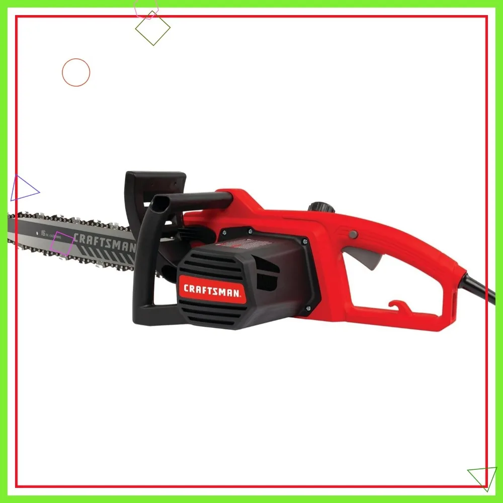 16-Inch Electric Chainsaw with 12-Amp Motor, Low Kickback Bar, Auto-Oiling & Tool-Free Tensioning for Efficient Cutting
16-Inch Electric Chainsaw with 12-Amp Motor, Low Kickback Bar, Auto-Oiling & Tool-Free Tensioning for Efficient Cutting
