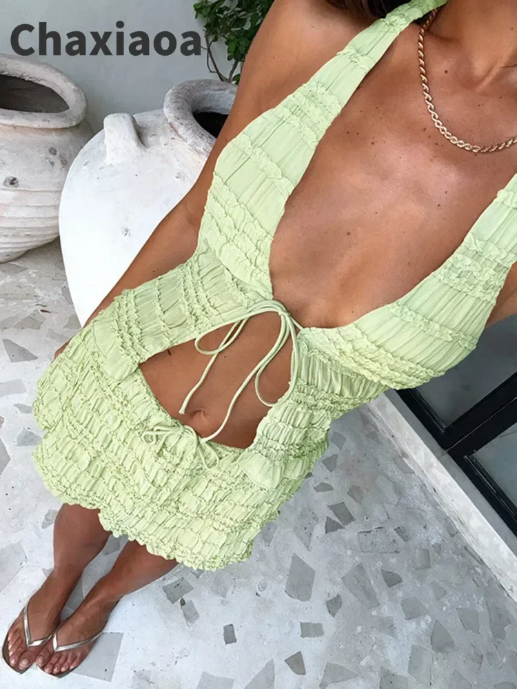 Chaxiaoa Summer Fashion Skirt Two Piece Sets Women Halter Tank Tops and Hot Skirt Female Beach Club Party Sexy 2 Piece Set
Chaxiaoa Summer Fashion Skirt Two Piece Sets Women Halter Tank Tops and Hot Skirt Female Beach Club Party Sexy 2 Piece Set